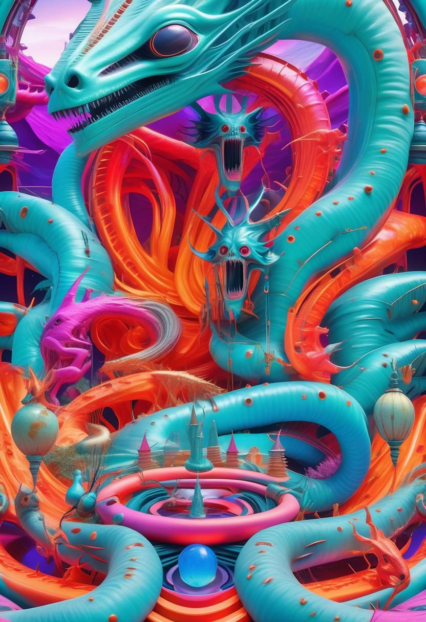 Surreal Countdown to Doom in Hyperrealistic Style