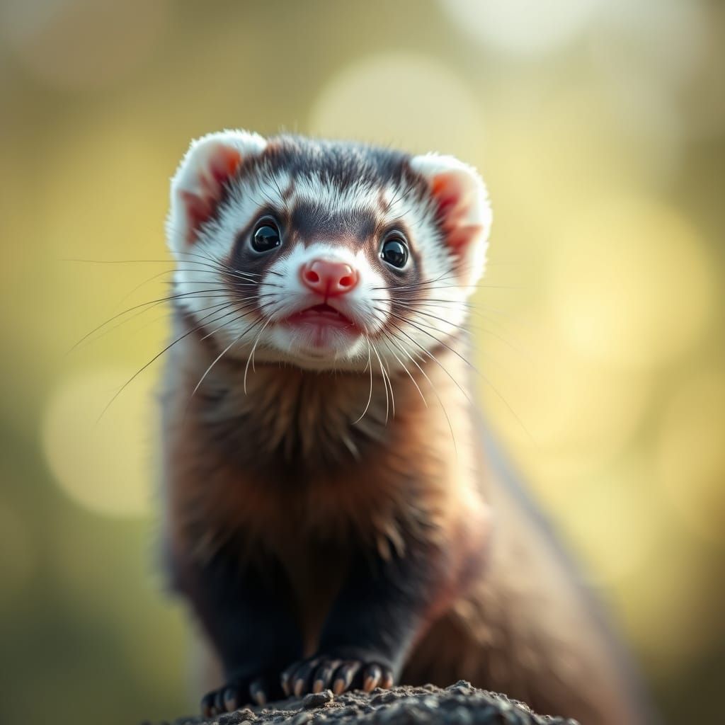 Ferret Portrait in Natural Light