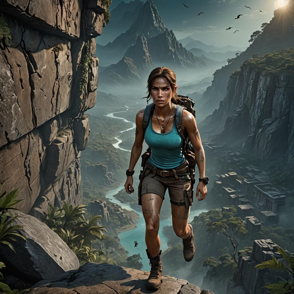 Lara Croft Tomb Raider in India at Night