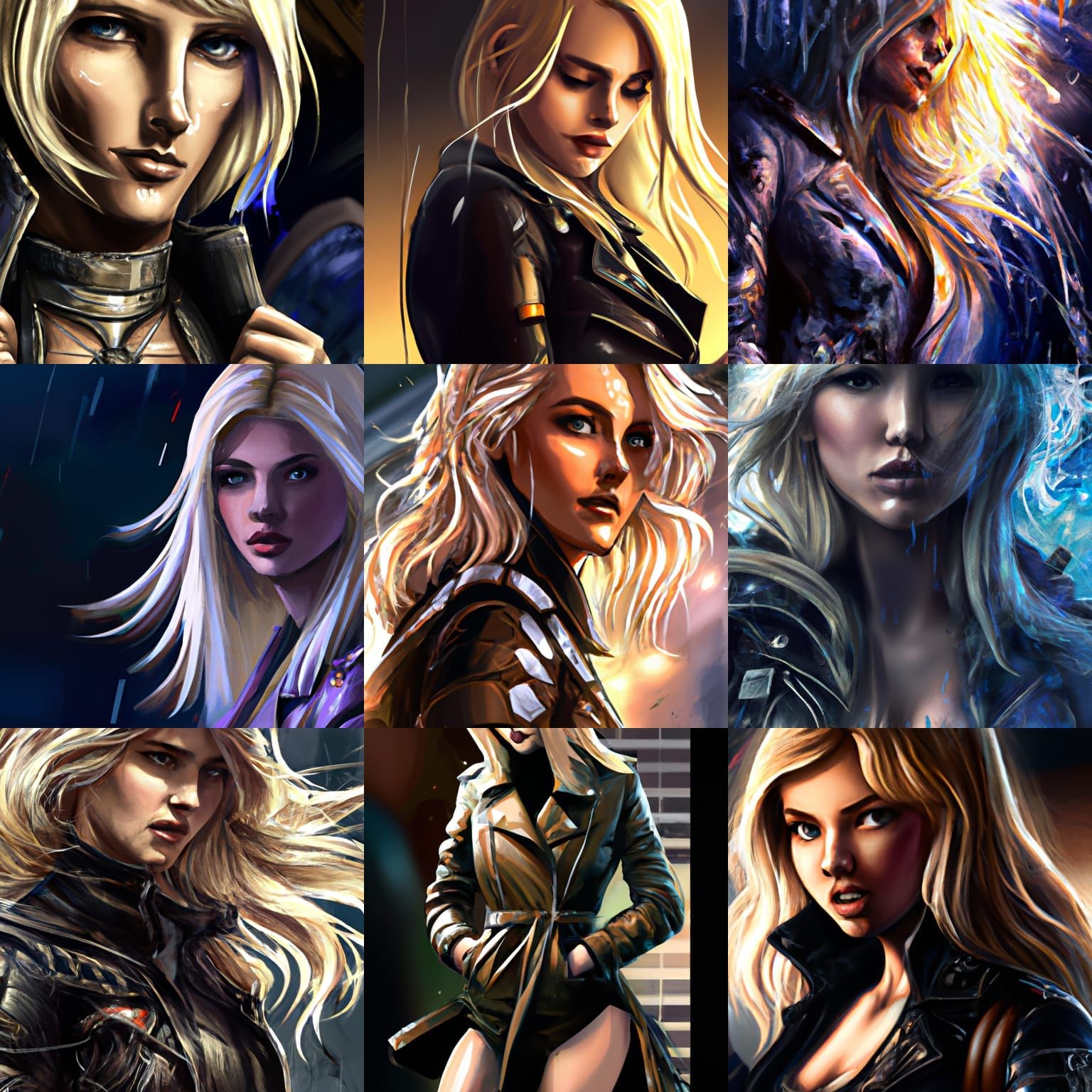 Portrait of Woman in Leather Jacket