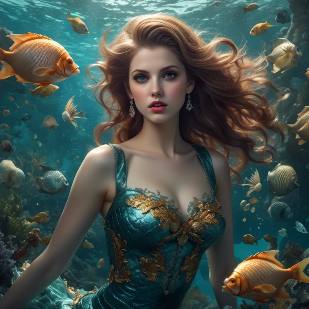 Anna Kendrick as Mermaid in Tropical Sea