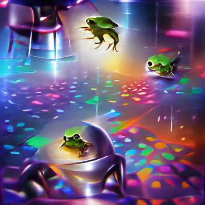 Frog Rave in a Disco: Digital Art
