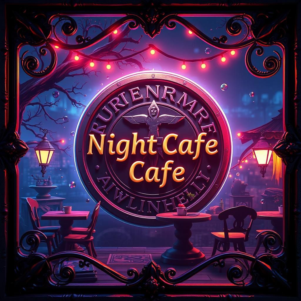 Fantastical Coin and NightCafe Text in Detailed Painting