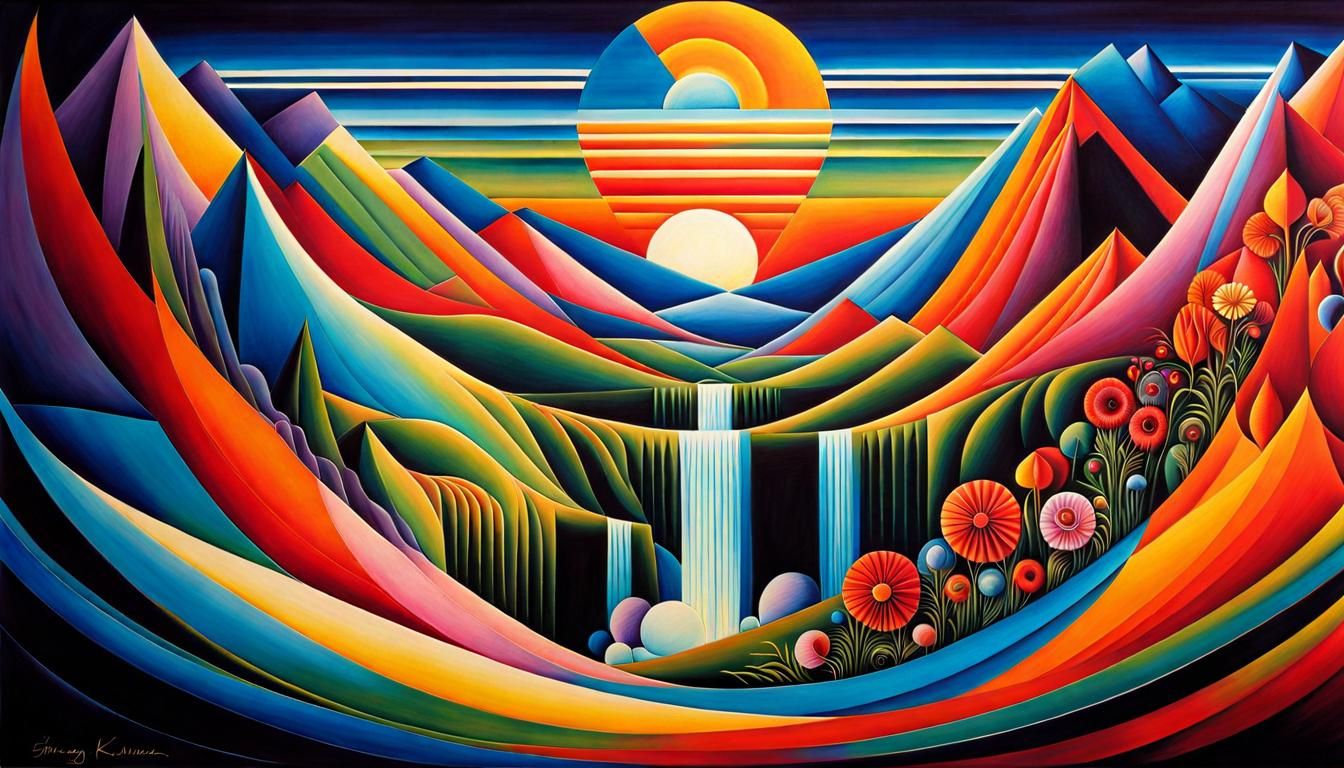 Beautiful Mother in a Gorgeous Landscape