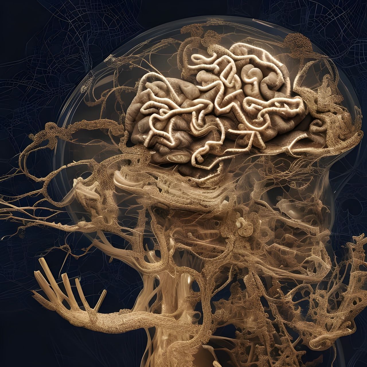 Detailed Exploded View of Human Brain