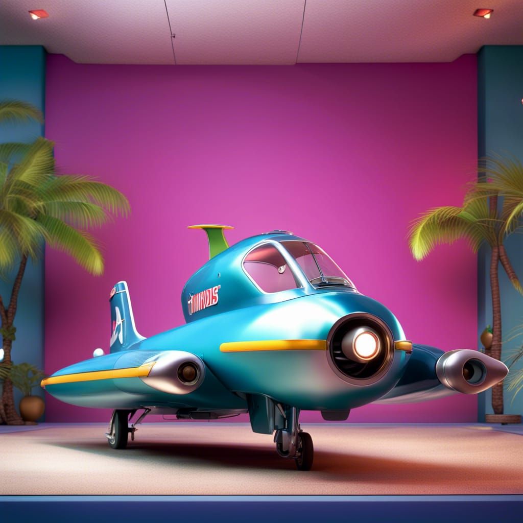 FAB 1 Thunderbirds Reimagined as 3D Digital Art