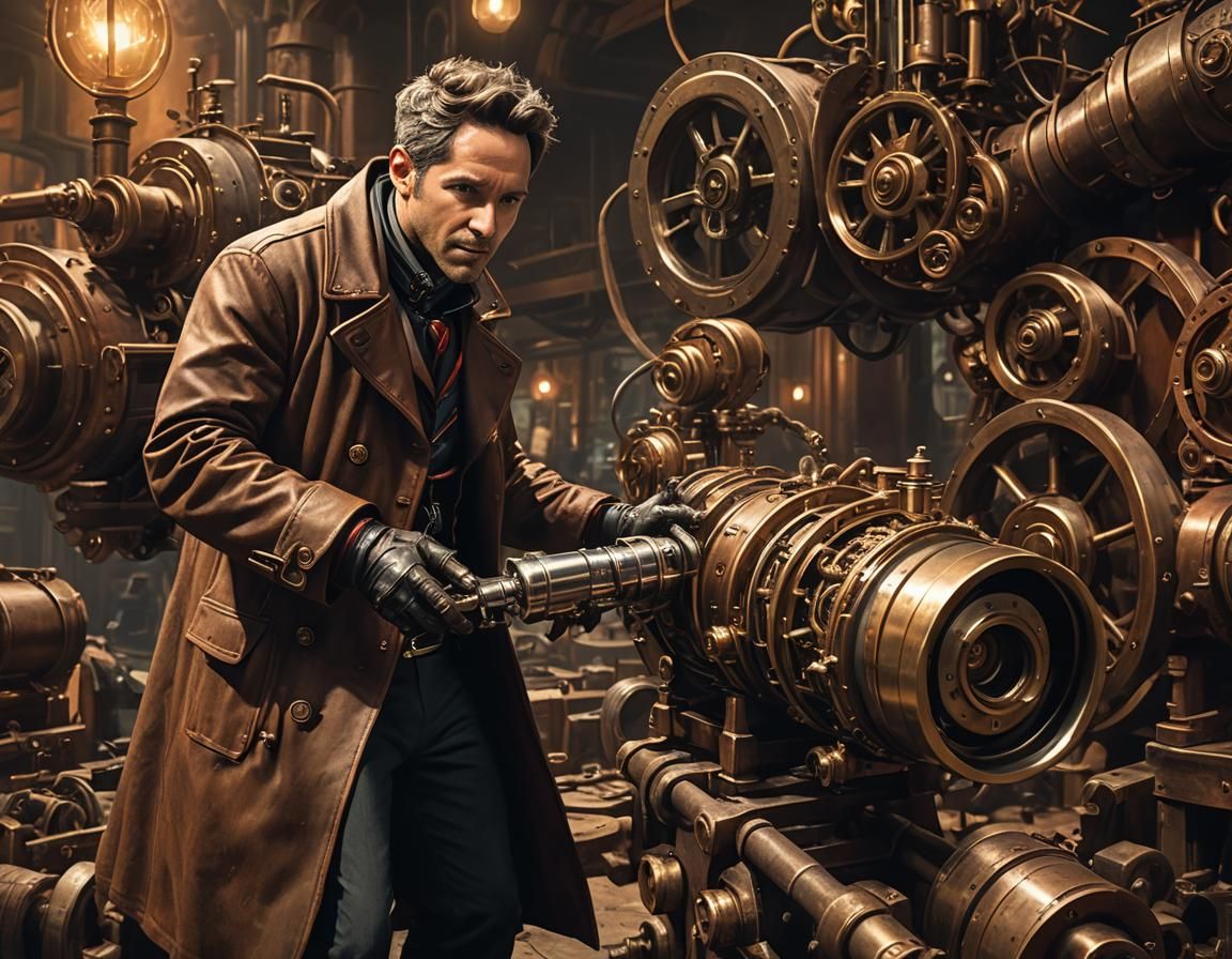 Ant-Man Investigates Goblin Shooting: Steampunk Hyperrealism