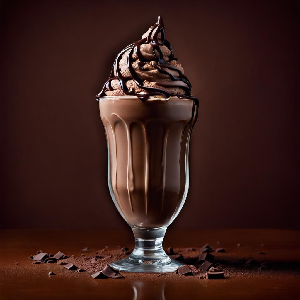 Chocolate Milkshake Portrait in Professional Photography Sty...