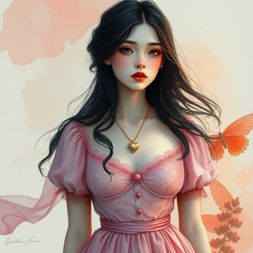 Whimsical Beauty in Soft Watercolor Hues