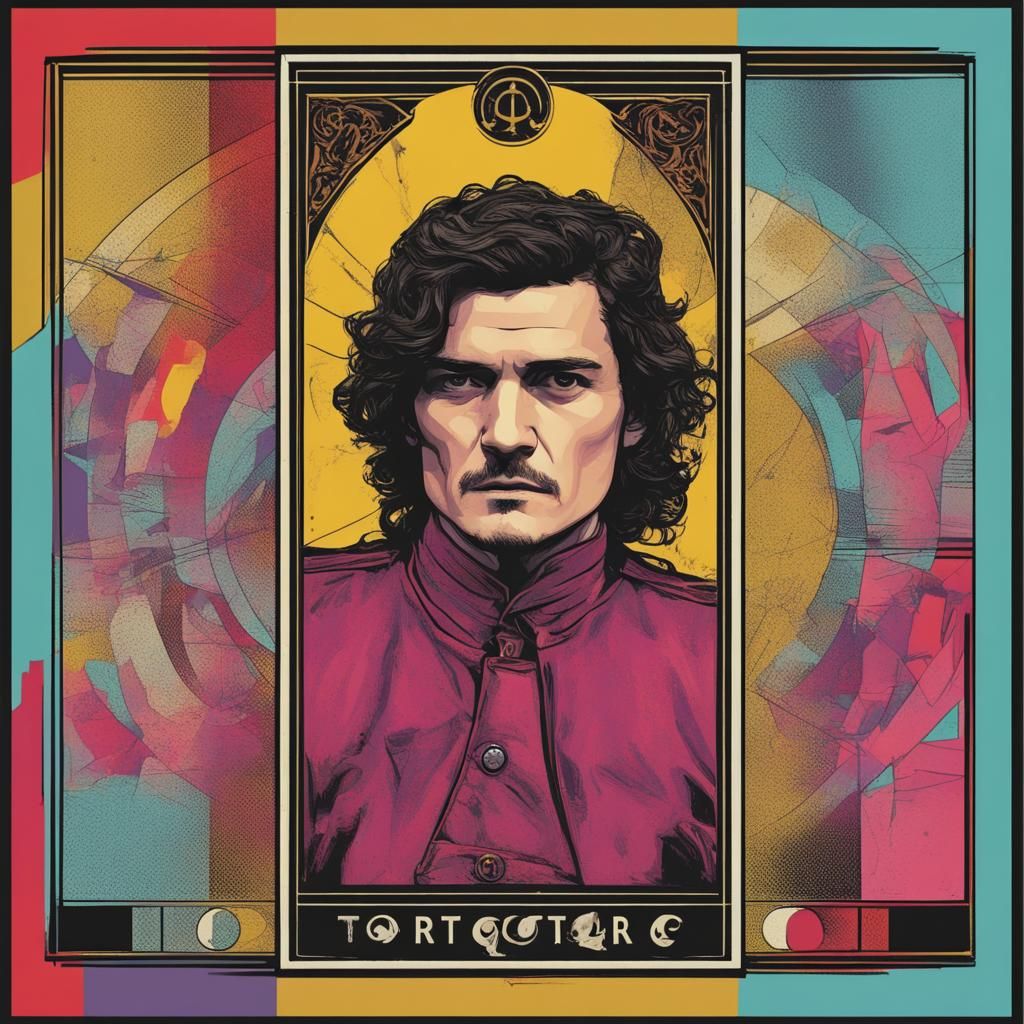 Orlando Bloom as Hanged Man in Pop Art