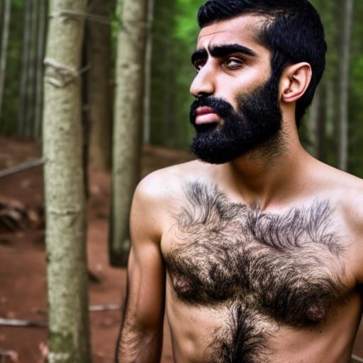 Artistic Portrait of a Handsome Arab Man