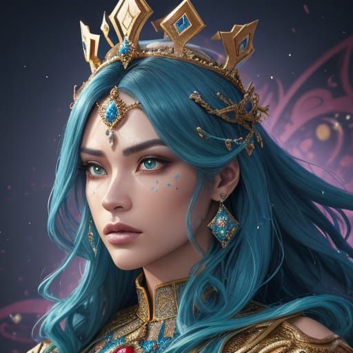 Intricate Crowns and Tiaras Displayed in Splash Art Style
