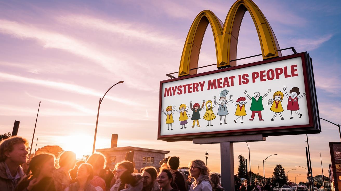 Golden McDonald's Arch at Sunset: A Vibrant Summer Scene