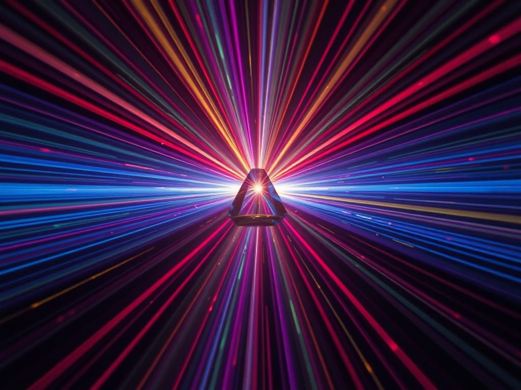 Prism Light Refraction in Hyperrealistic HDR Style