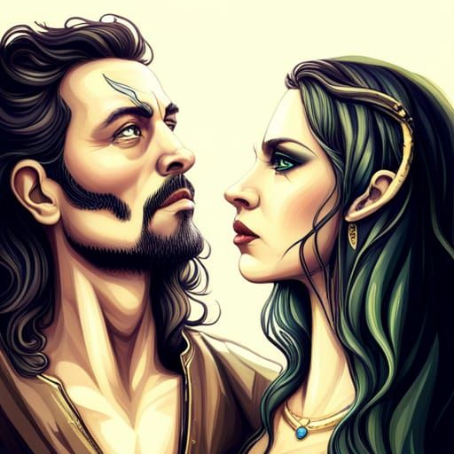 Morpheus, God of Dreams, and His Wife