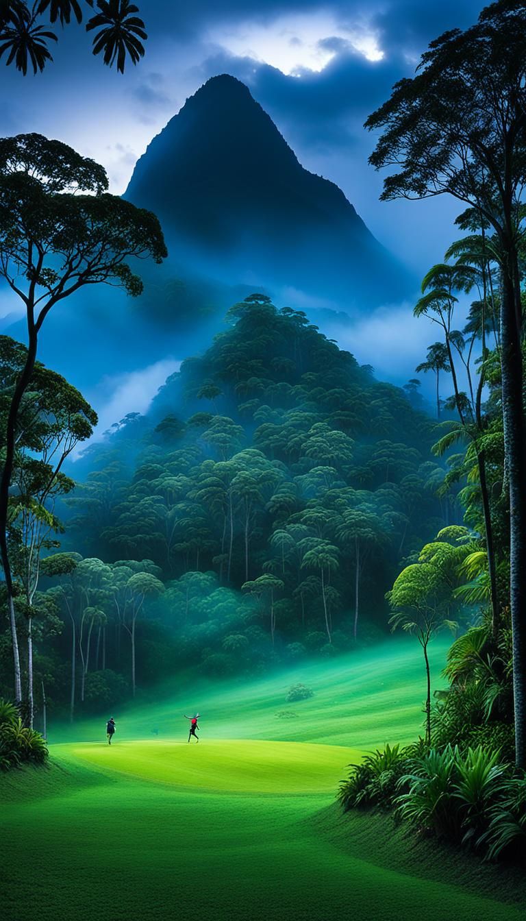 Enchanted Fairy in Picturesque Landscape: Digital Art