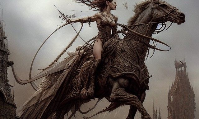 Magical War Scene: Intricate Digital Art