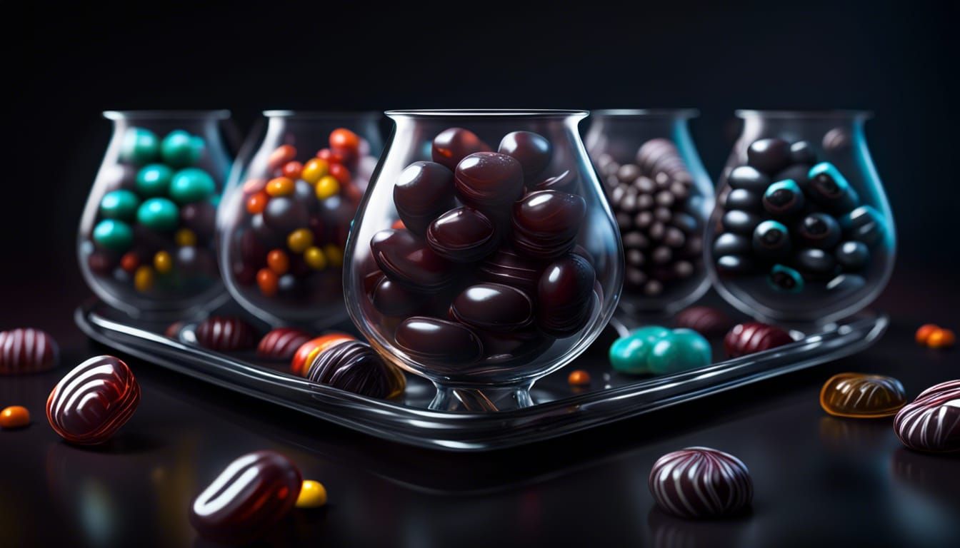 Sinister Magical Candies in Hyper-Realistic Detail