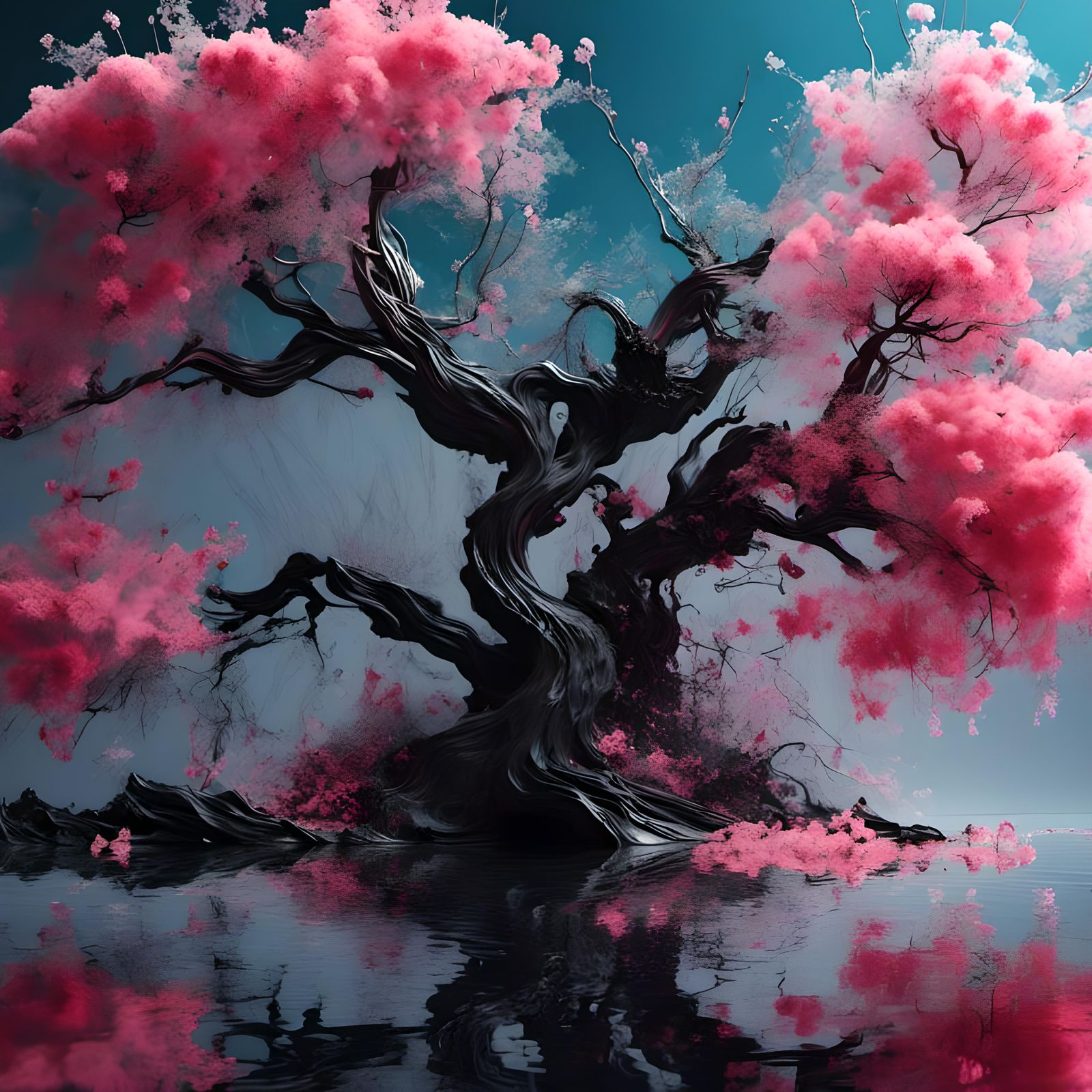 Gaia's Cherry Blossom Valley. Gaia, Goddess of Earth. Homage 3/4: Final Fantasy Spirits Within.