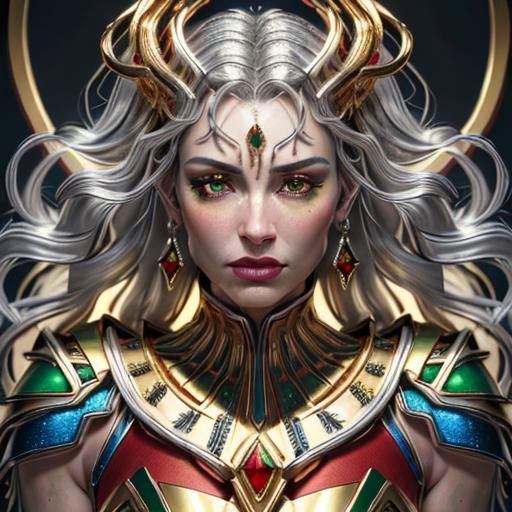 Photorealistic Portrait with Gold Jewelry in 8k Resolution