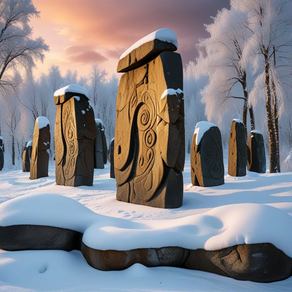 Mystical Megaliths with Spirals in Ancient Siberia