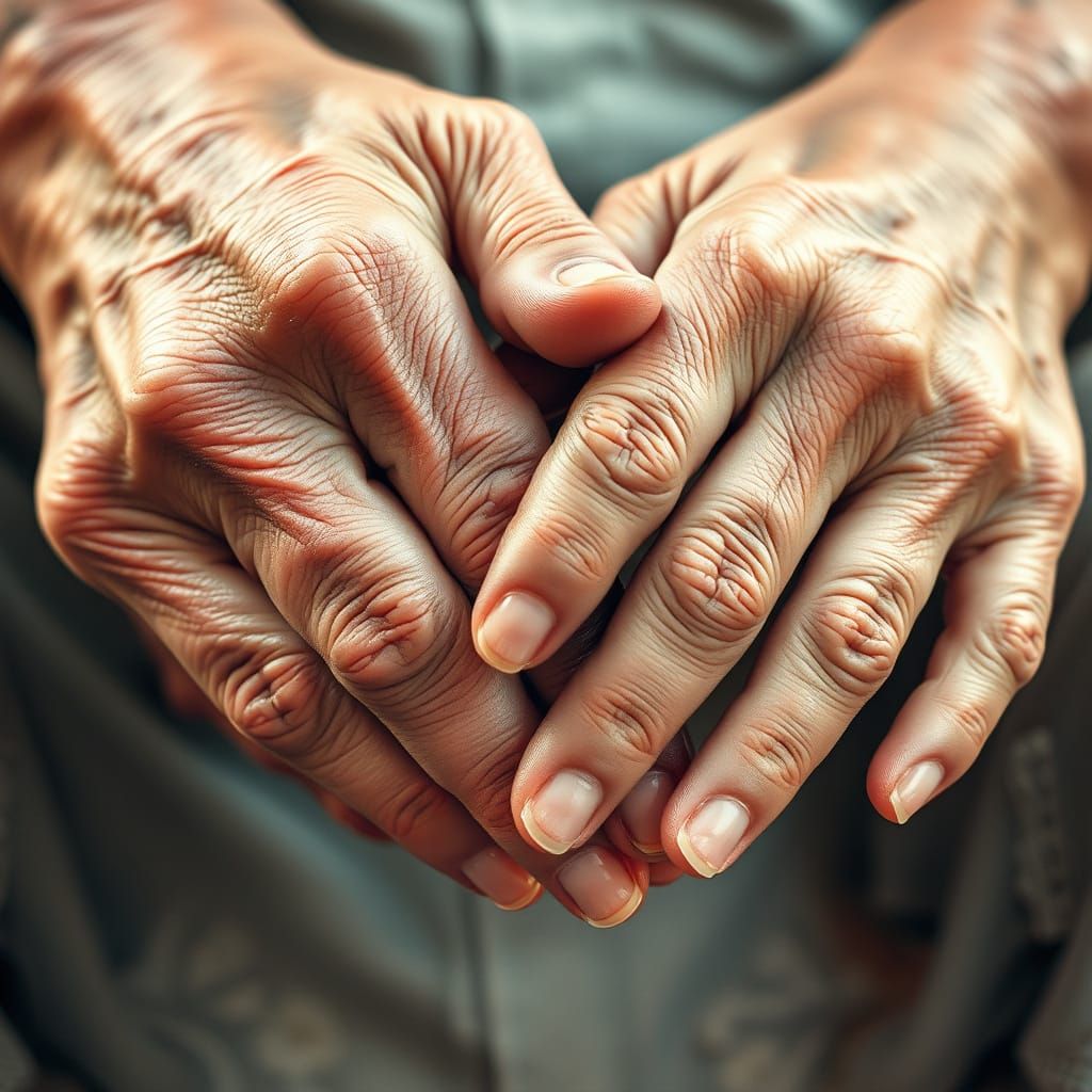 Heartwarming Hands in Ethereal Watercolor Style