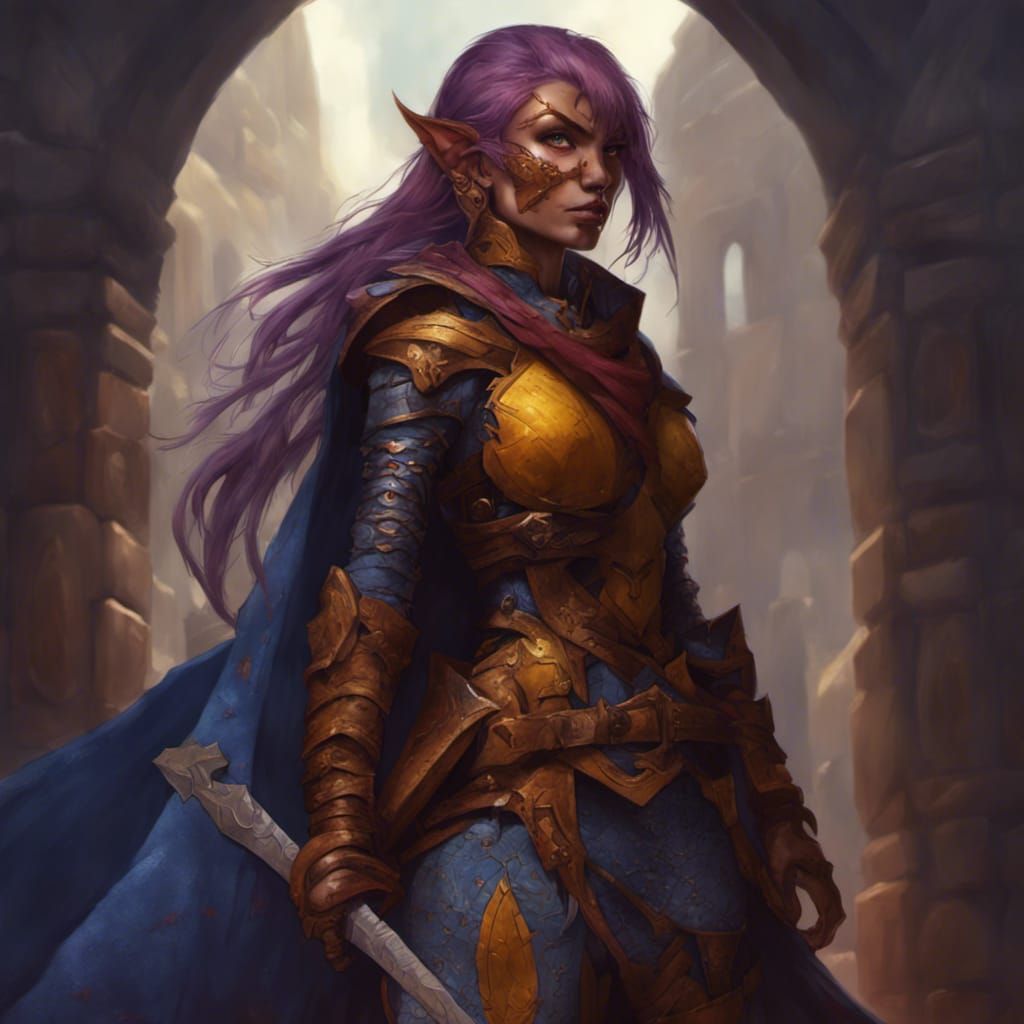 Hobgoblin Paladin with Great Axe, Fantasy Concept Art