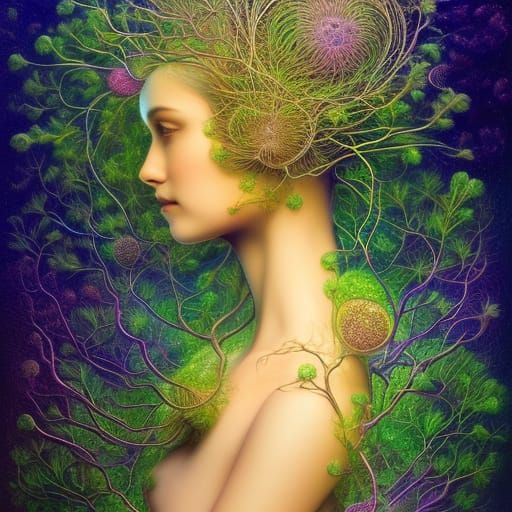 Brain Network in Warped Perspective, Octane Render