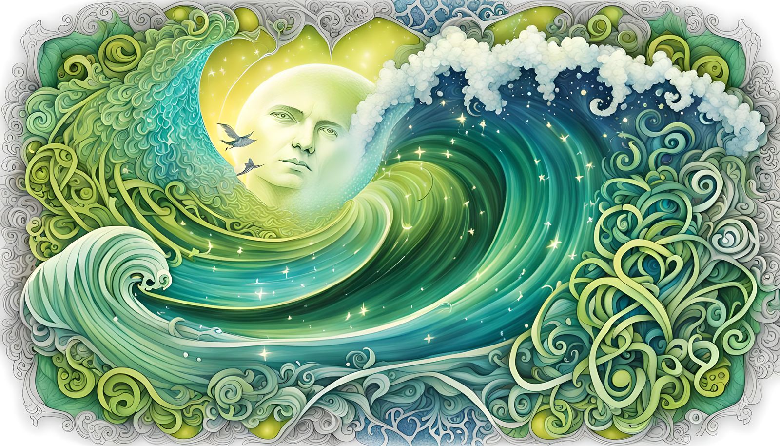 Abstract Fractal Wave Function of Unconditional Love