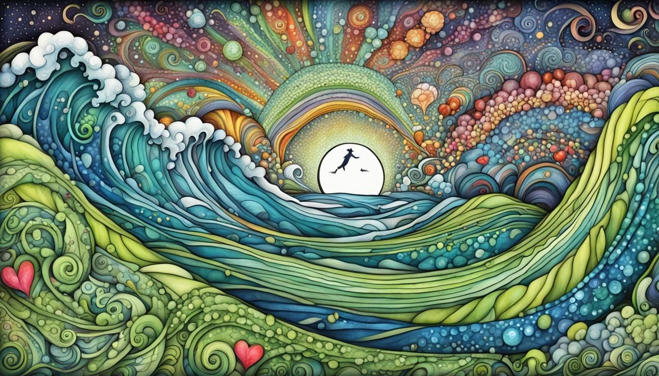 Abstract Quantum Zentangle of Unconditional Love