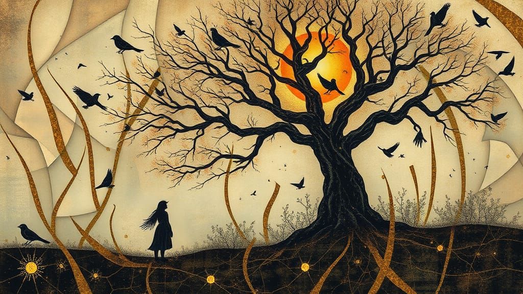 Surreal Wild Woman Blooms with Crooked Strength