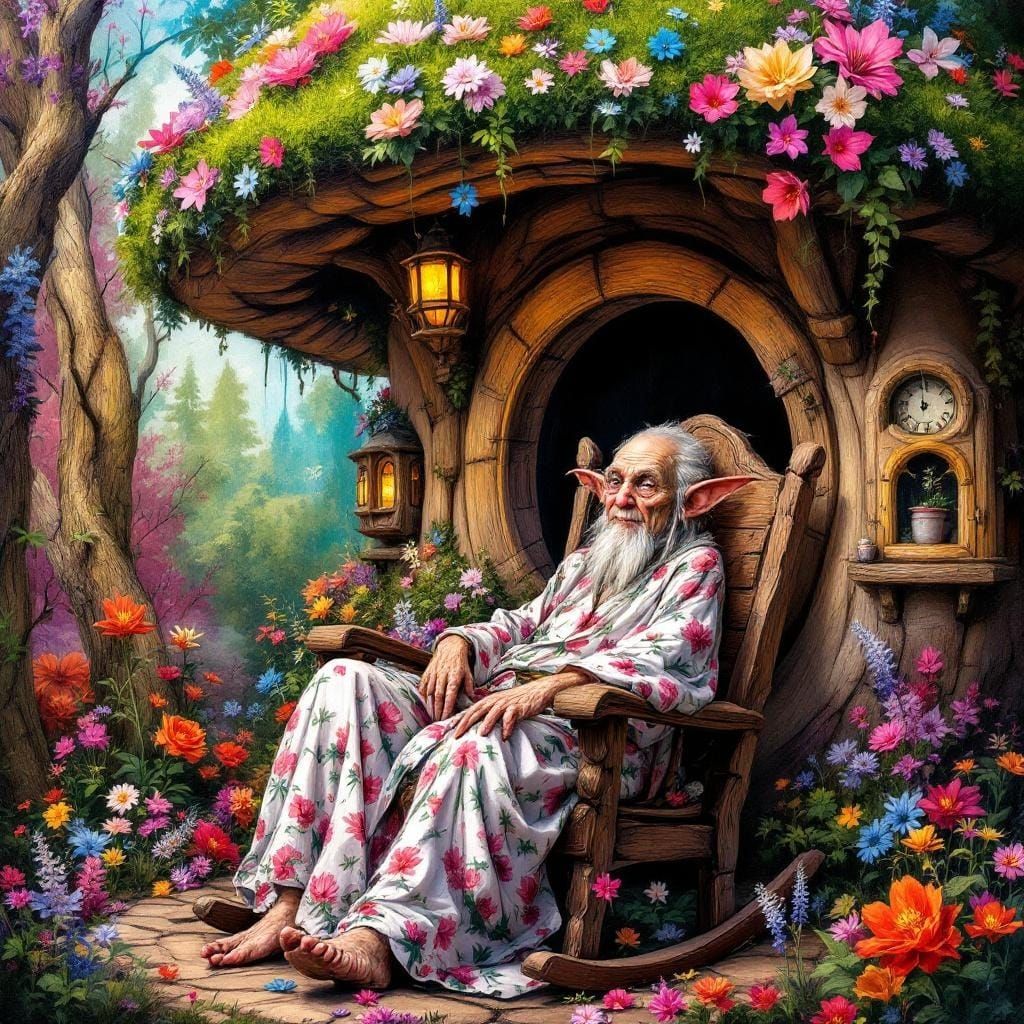 Elf in Mushroom House, Graffiti Street Art