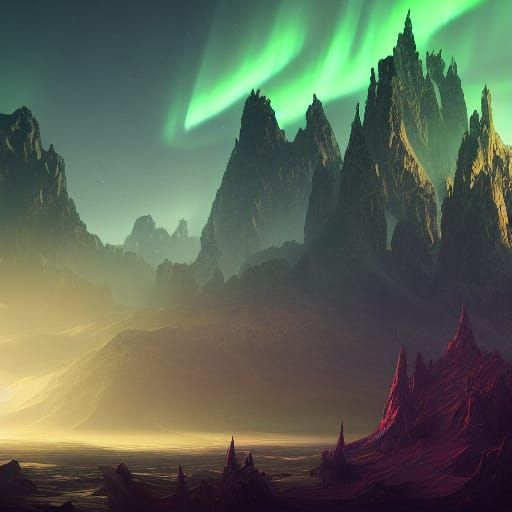 Detailed Aurora Painting in Unreal Engine 5