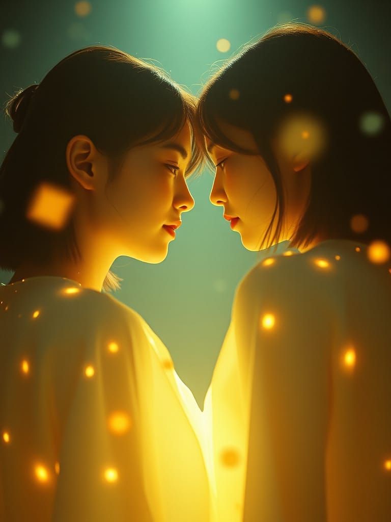 Ethereal Cyborg Romance: Light Flows Between Us
