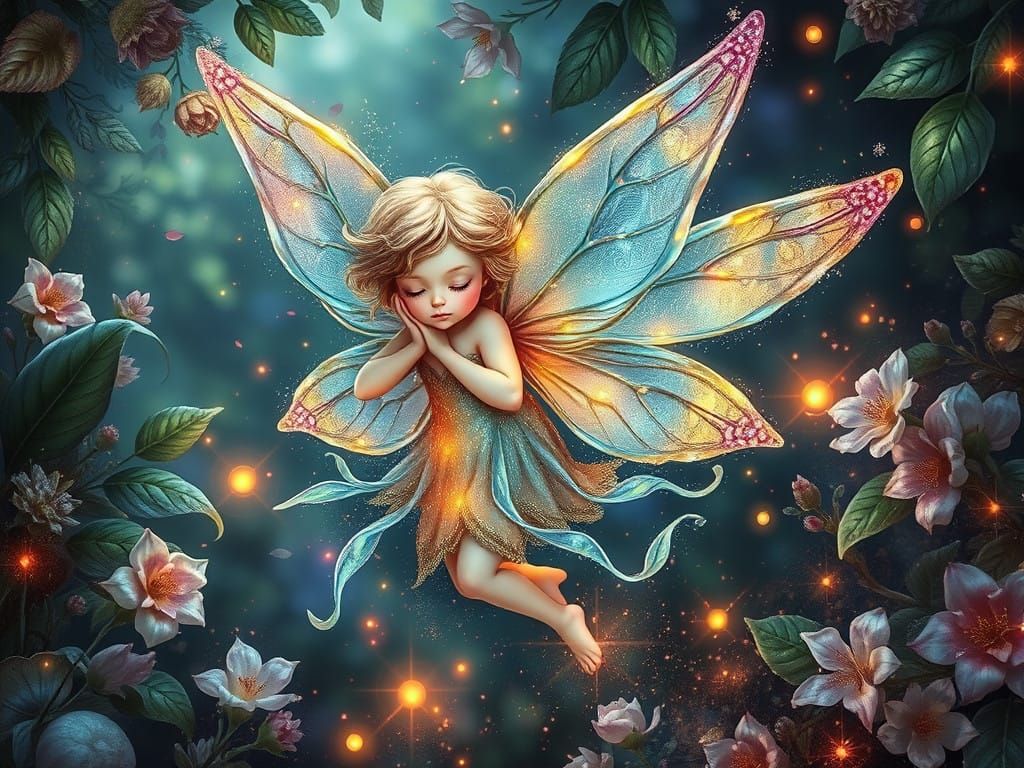 Ethereal Sparkles: The Fae's Dance in a Magical Forest