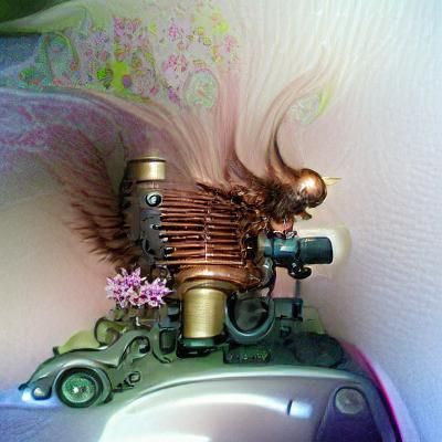 Fairy in Steampunk Hair Dryer Engine