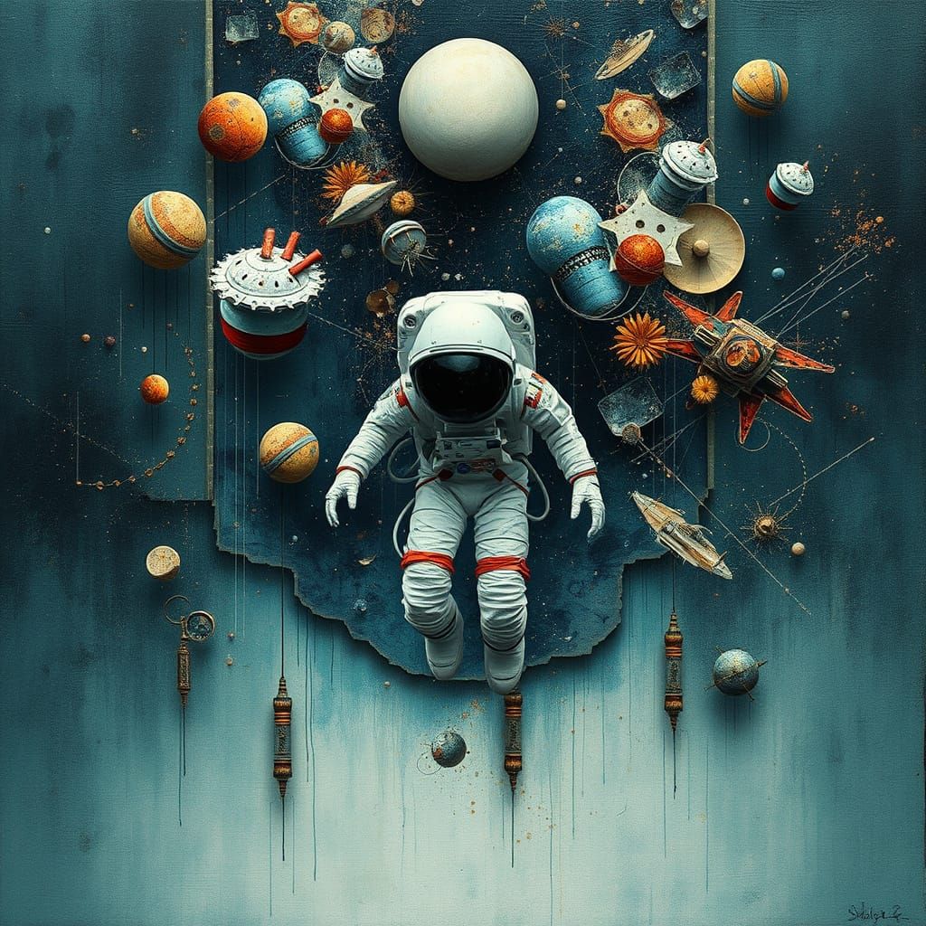 Surrealist Astronaut in Harmony