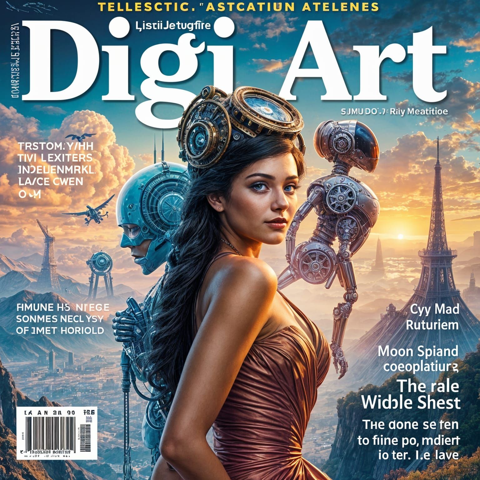 Magazine Cover: Digi Art Featuring AI Artwork