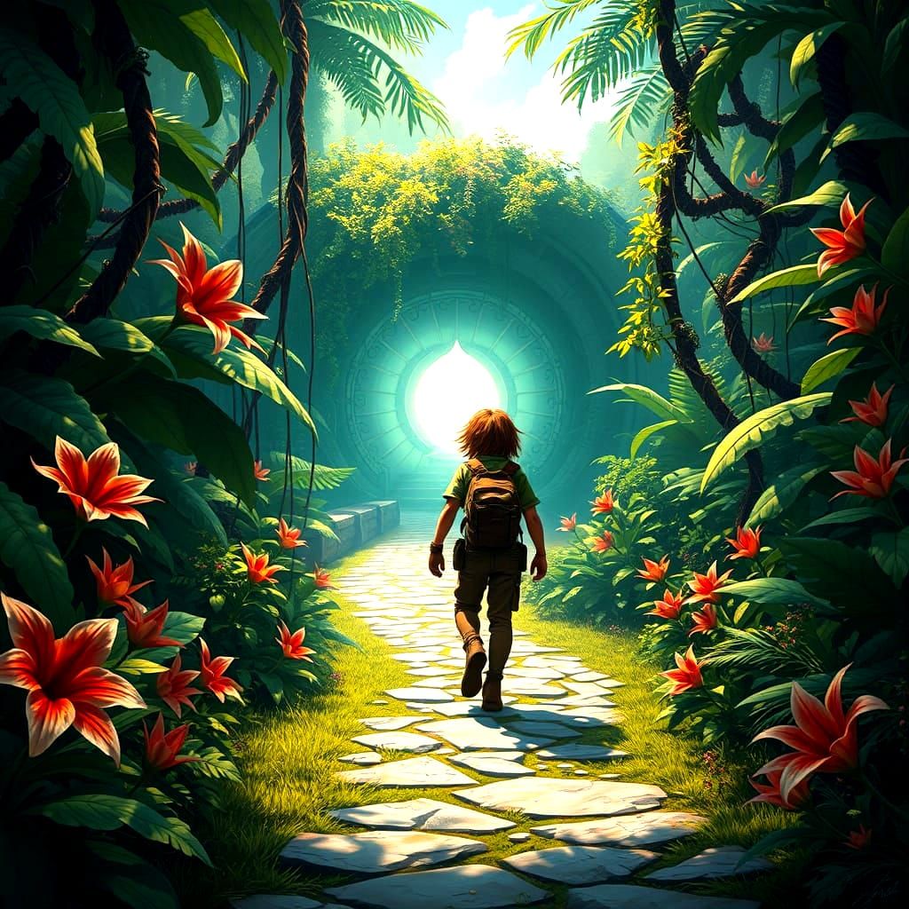 Jungle Path to Another World Portal