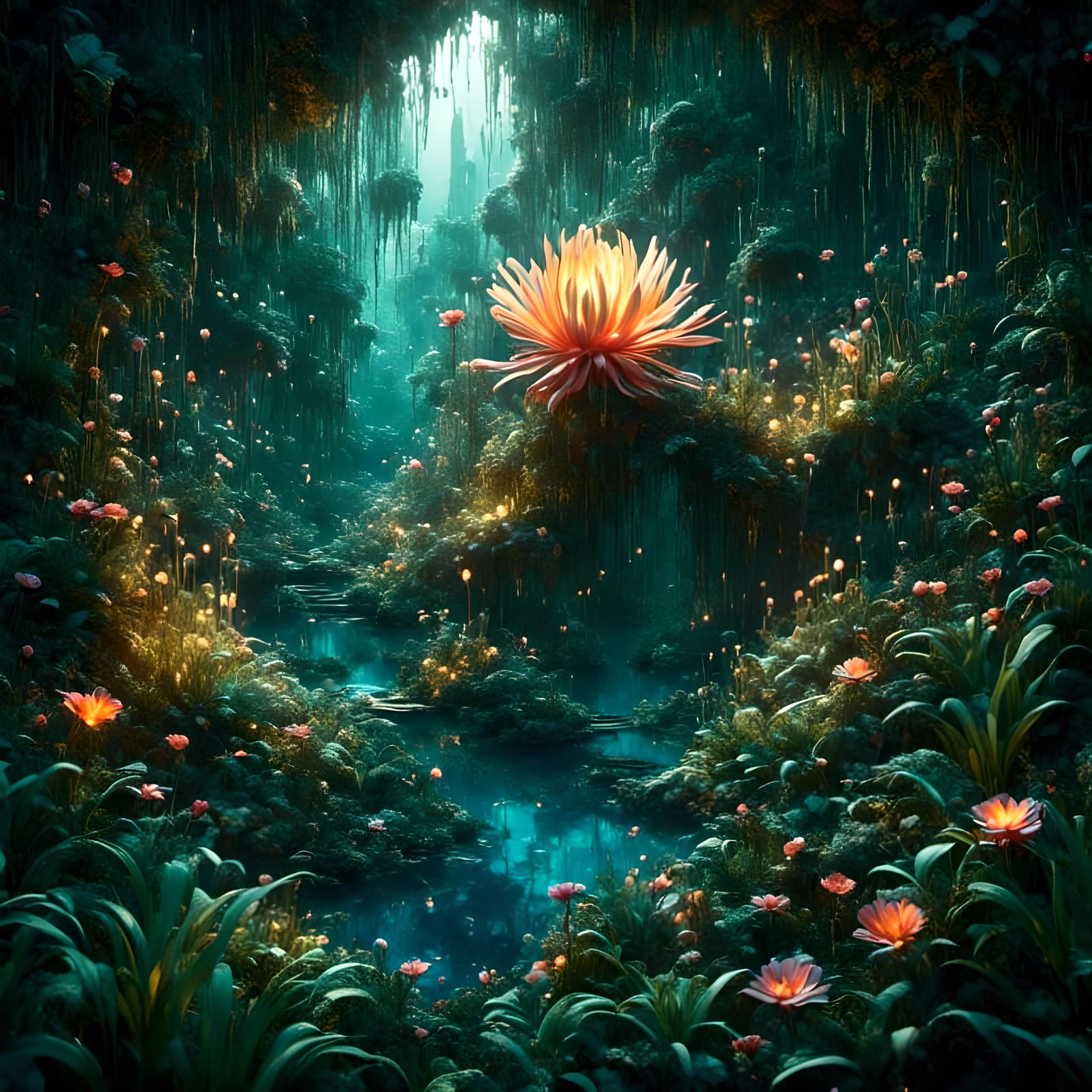 Verspertine Scene with Sunset and Bloom