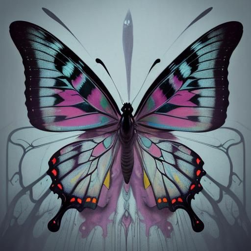 Surreal Butterfly Composition in Detailed Matte Painting