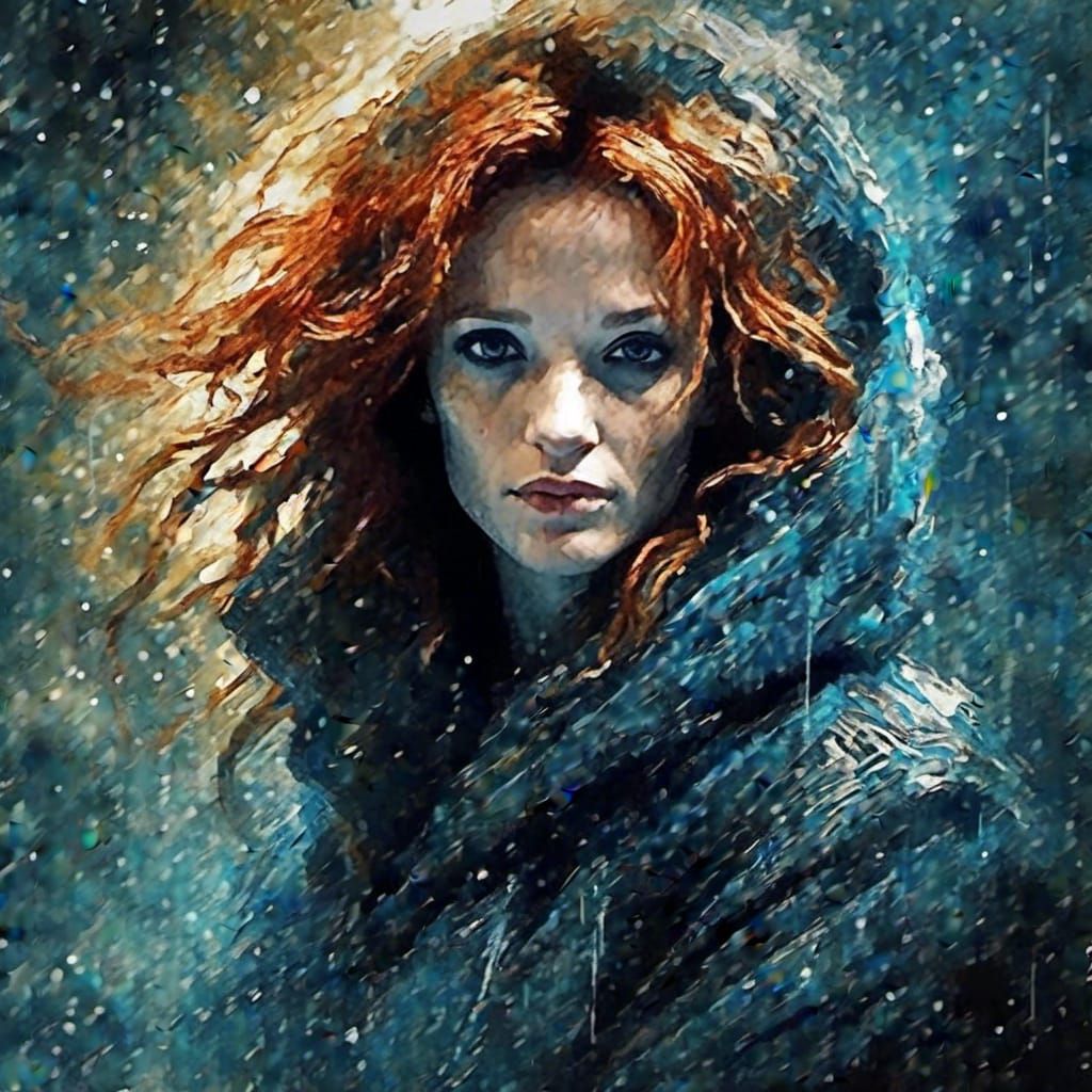 Doctor Who TARDIS in Psychedelic Impasto Time Vortex