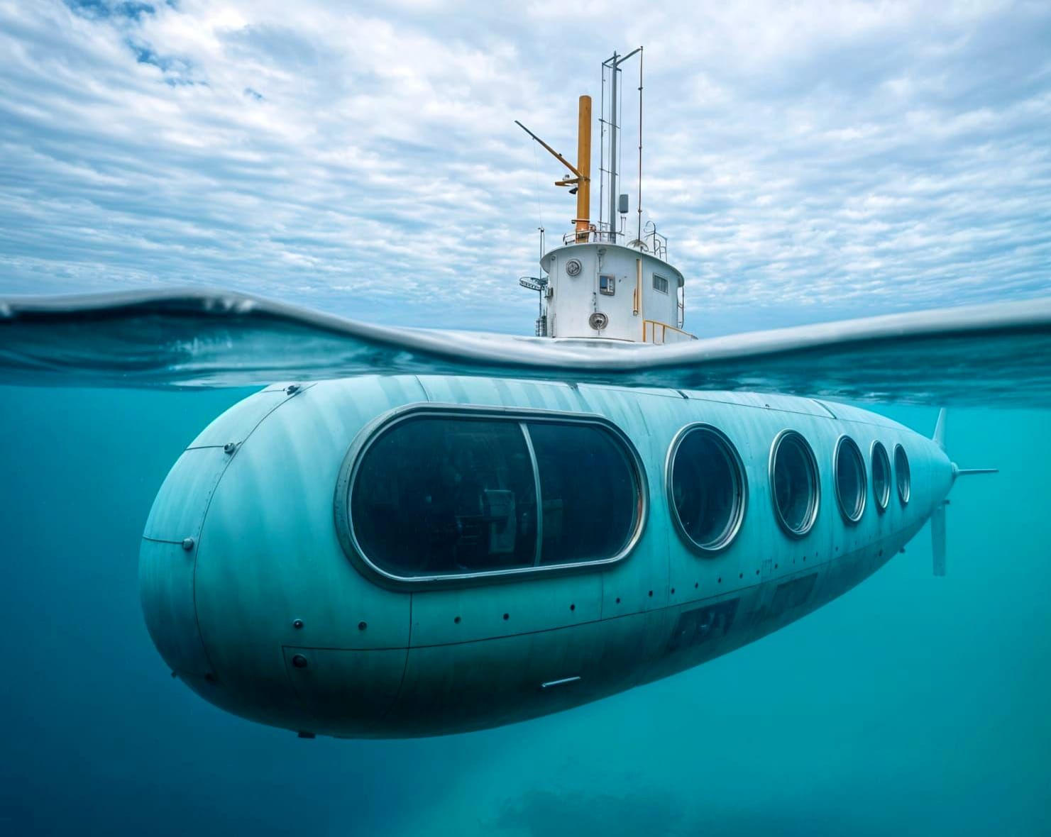 submarine with big windows