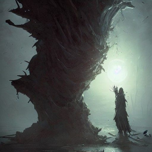 Sinister Shadow Figure in Digital Painting Style