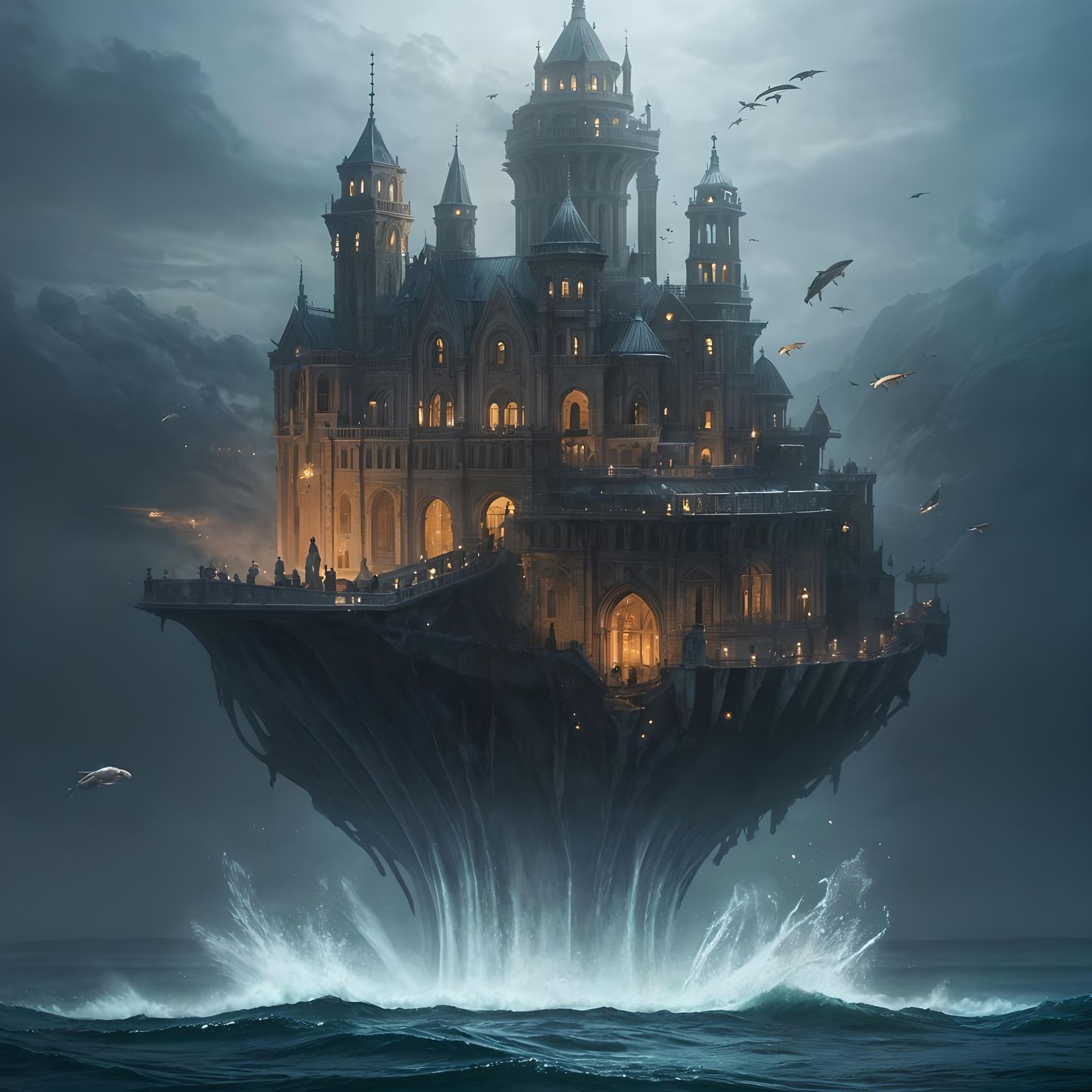 Underwater World Inside a Water Drop