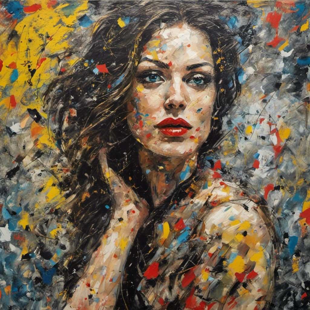 Portrait Splash Painting