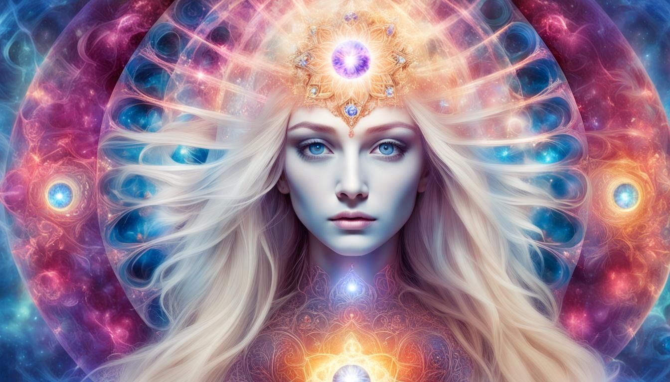 Radiant Nordic Princess in Light Body: AI Art