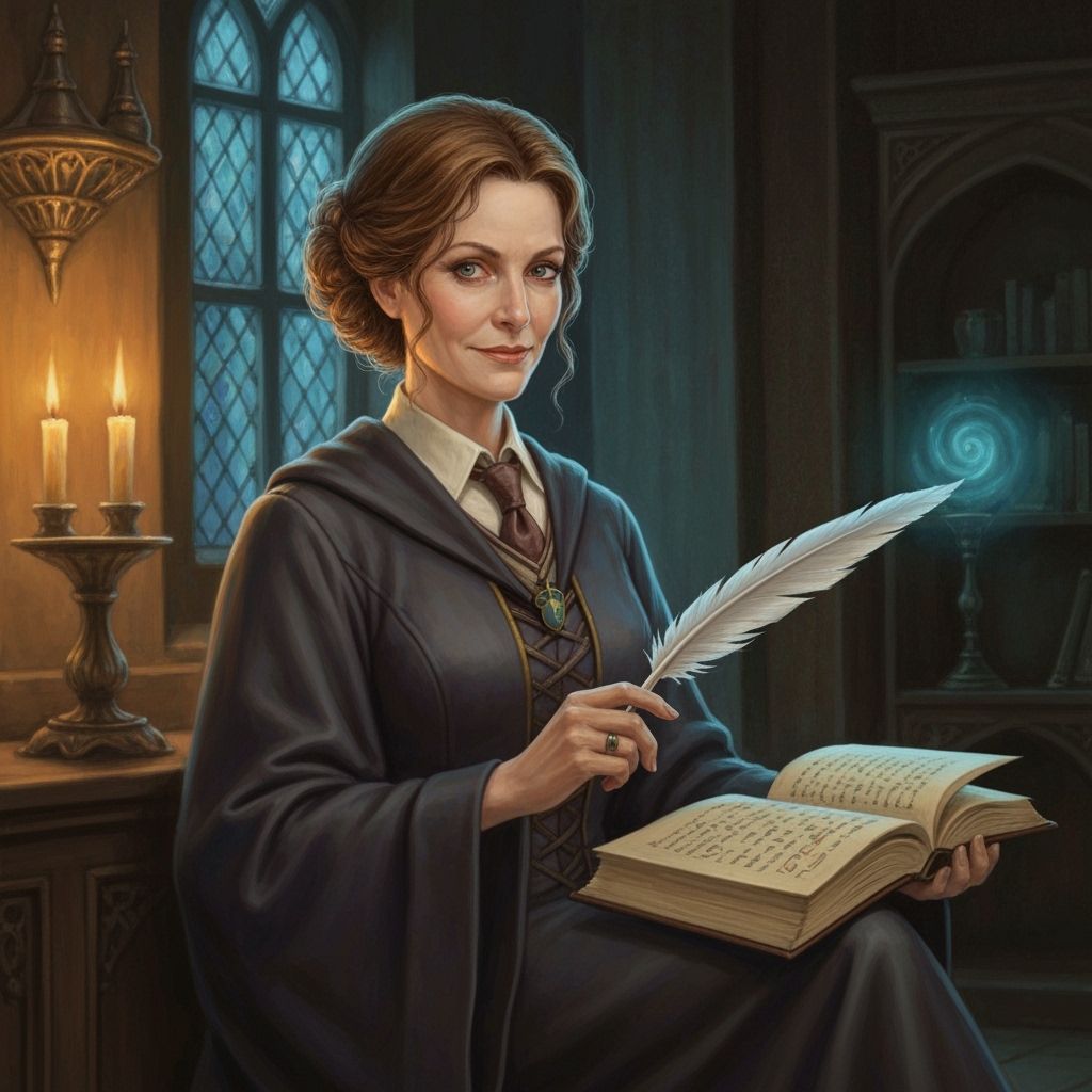 Rita Skeeter in Hogwarts Chamber, Fantasy Art