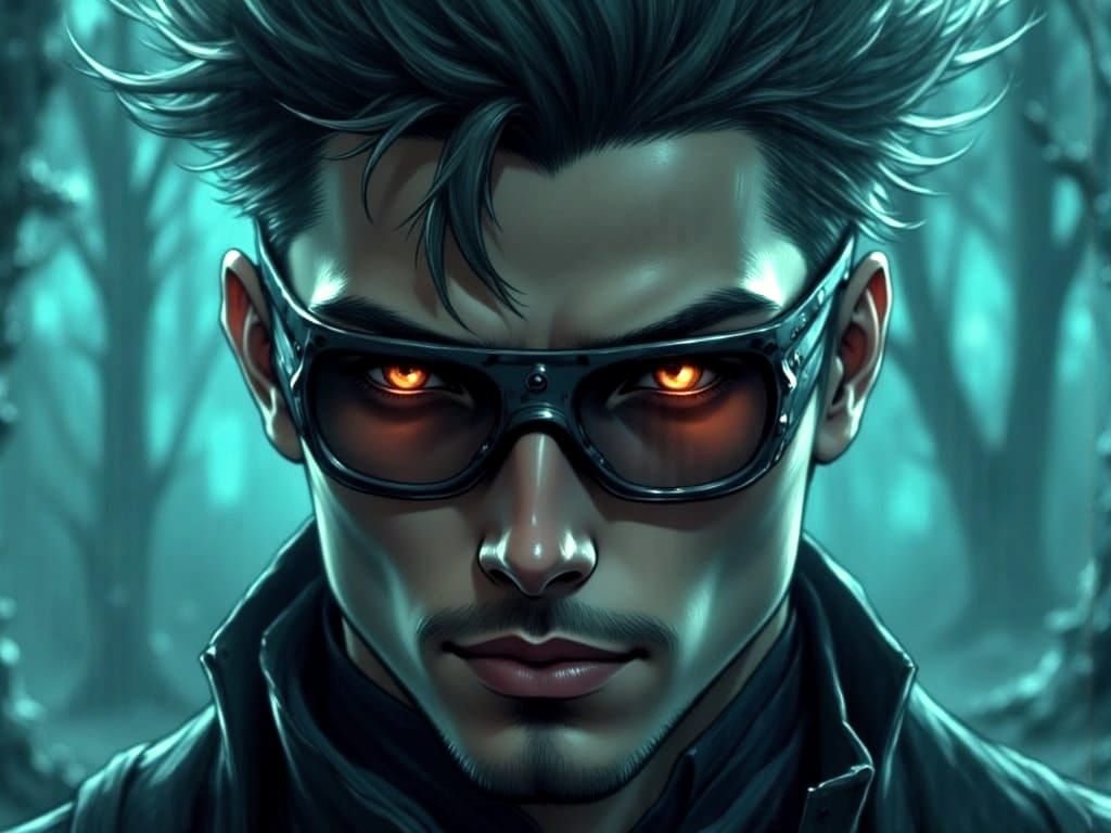 Aurora Spirit in Snow Forest, Art Nouveau Style