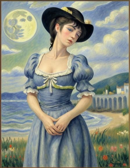 Galician Fauvism Woman Gazing Skyward